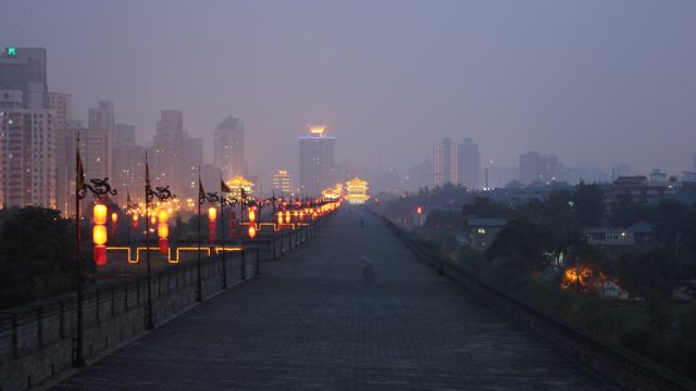 xian city night china travel vacation