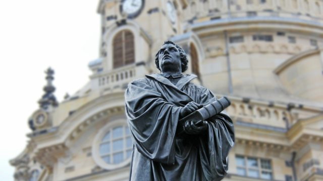 The statue of Martin Luther.