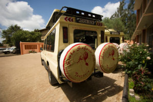 Landcruiser ready to go out for safari ride.