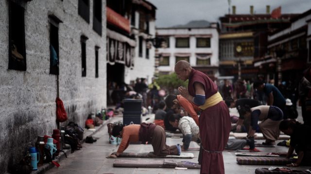 tibetan monk buddhism tibet china travel vacations