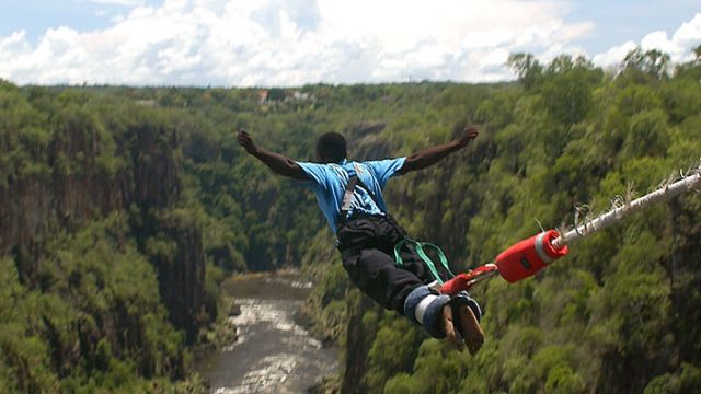 Bungee jump from Victoria falls